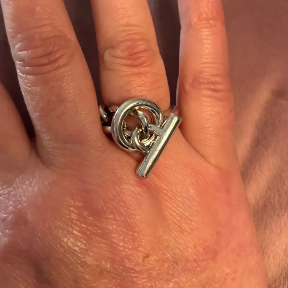 The toggle ring in 925 silver - Picture 6 of 7